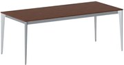 Rokovací kancelársky stôl PRIMO ACTION, 200x90 cm, sivostrieborná podnož, čerešňa