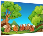 Obraz - Veselé veveričky (90x60 cm)