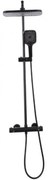 Erga Sami, sprchová súprava s termostatickou batériou, hlavovou a ručnou sprchovou hlavicou, čierna matná, ERG-YKA-BP.SAMI-THERM-30-BLK