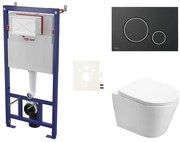 Cenovo zvýhodnený závesný WC set SAT do ľahkých stien / predstenová montáž + WC SAT Infinitio SIKOSSIN78K