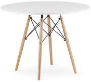 Jedálenský stôl 100 cm biely