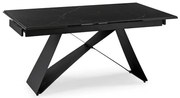Rozkladací stôl ROCCO 160–240 cm čierny mramor / Čierna