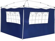 Outsunny 2 bočné steny pre stanový altánok 3x2 m s 2 oknami, Oxfordská tkanina, vhodné pre 3x3 a 3x6 m modré | Aosom