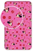 Bavlnená plachta 90 × 200 cm – Minnie "Hearts 02"