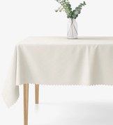 Goldea sviatočný hranatý teflónový obrus - smotanový s lesklými obdĺžnikmi 80 x 80 cm