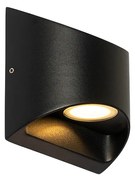 Moderná vonkajšia nástenná lampa čierna vrátane LED 2-svetlo IP54 - Mal