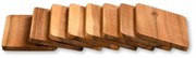 Kesper 28958 Sada doštičiek na raclette akácia, 8 ks, 10 x 8 x 0,7 cm