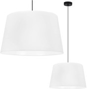 Závesné svietidlo Gaja, 1x biele textilné tienidlo, (fi 44cm), b