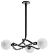 Redo 01-3257 - Luster na tyči CONFUSIO 3xE14/28W/230V pr. 76 cm čierna