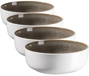 Mäser Súprava hlbokých tanierov Lunaria Brown 18 cm, 4 ks