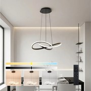 Brilagi - Stmievateľný LED luster na lanku INFINITY LED/55W/230V 50x50 cm čierny + DO