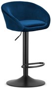 Barová stolička EAST zamatová, granátová (čierna noha)