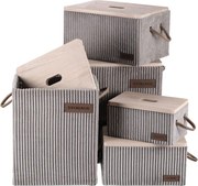 Set piatich košov na prádlo sivý DT3000 GREY (5 ks)