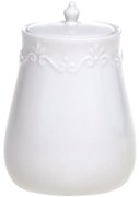 Porcelánová dóza s čipkou Provence lace - 8,5*13 cm / 320 ml