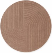 Vikosa Kusový koberec Arcura 106300 Brown kruh, 120x120 (priemer) kruh, hnedá, obývacia izba