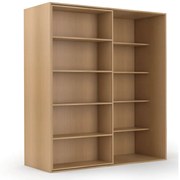 Dvojradová posuvná knižnica DOUBLE, 1800 x 700 x 2000 mm, buk