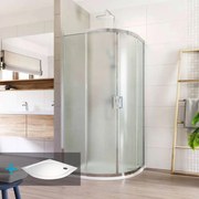 Mereo Mereo, Sprchovací kút, LIMA, štvrťkruh, chróm ALU, sklo Point, MER-CK608B22KM