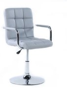 LuxuryForm DESIGN Stolička VERONA na striebornom tanieri - šedá