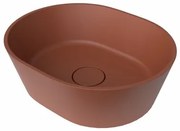 Umývadlo na dosku SAT Aula 47x38 cm cooper brown mat bez otvoru pre batériu, bez prepadu SATAU4738CB