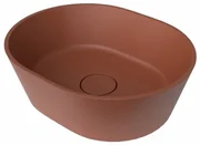 Umývadlo na dosku SAT Aula 47x38 cm cooper brown mat bez otvoru pre batériu, bez prepadu SATAU4738CB