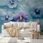 Fototapeta - Fialky vo vode (147x102 cm)