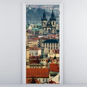 Fototapeta na dvere - Panorama Prahy (95x205cm)