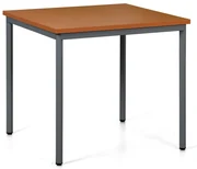 Jedálenský stôl TRIVIA, tmavo sivá podnož, 800 x 800 mm, čerešňa