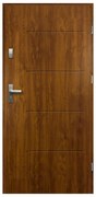 Vchodové dvere Tytan, 80 P, 900 × 2070 mm, oceľ, pravé, dub zlatý