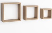 Sada 3 poličiek Quadrio, dub sonoma%