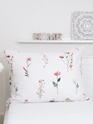 Flanelová obliečka na vankúš 70 x 90 cm - Vlčie maky biele