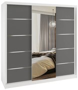 Šatníková skriňa SERENITY 200 cm šedý mat MT SERENITY SZP5/0/W/SR/0/HIAL