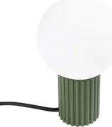 Stolná lampa Halo, 1x biele sklenené tienidlo, og