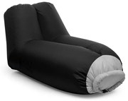 Airlounge, nafukovacia sedačka, 90 x 80 x 150 cm, ruksak, prateľná, polyester, čierna
