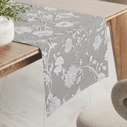 Biante Dekoračný behúň na stôl PM-021 Zámocké kvety na sivobéžovom 20x120 cm