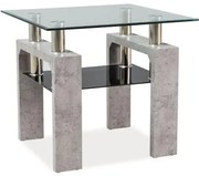 Konferenčný stolík Lisa IV, číra / sivá