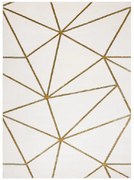Dywany Łuszczów, Kusový koberec Emerald 1013 cream and gold, 80x150, biela, kancelária