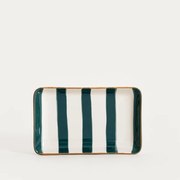 Dekoračný tanier TORRIT biely / zelený 775185