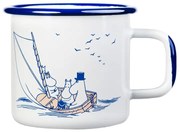 Hrnček Moomin Sailors 0,37l, smalt / bielo-modrý