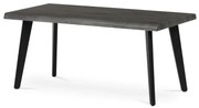Stůl konferenční, 120x60x55 cm, MDF deska, dekor šedý dub, kov, černý lak