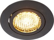 Inteligentné zapustené bodové svietidlo čierne vrátane WiFi GU10 nastaviteľné - Ude Honey