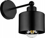 BERGE Nástenná lampa - kinkiet - KUBEK - E27 - čierny
