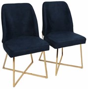 Súprava jedálenských stoličiek Madrid Dark Blue, 2 ks, 2 ks