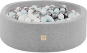 Suchý bazén pre deti 90 x 30 + 200 loptičiek - svetlo šedý