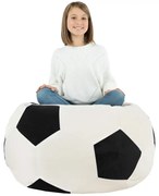 Plyšové kreslo v tvare lopty – čierne, pohodlné, moderné Veľkosť: XL