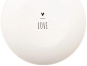 Biely dezertný tanierik so srdiečkom Lovely Day - Ø 20*2 cm