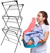 Erga Model 151 Black, sušiak bielizne 59,5x52,2x130,5 cm, čierna, ERG-SEP-10SUSST151BLA