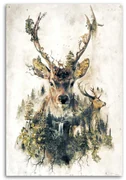 Gario Obraz na plátne Umelecký jeleň Rozmery: 40 x 60 cm