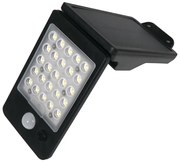 ACA Lighting LED solárne svietidlo ELISA so senzorom pohybu 2W/4000K/200Lm/IP65/Li-on 3,7V/1mAh, čierne