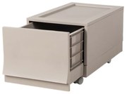 Modulárny úložný box Wave Junior Wood s kolieskami 43,4 x 27,2 x 22 cm, úzky - 1 zásuvka - kolieska