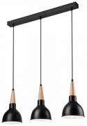 Luster na lanku FRANCESCA 3xE27/60W/230V čierna